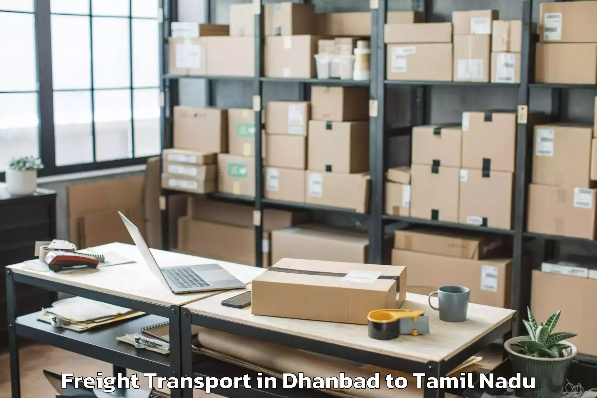 Quality Dhanbad to Wallajah Freight Transport